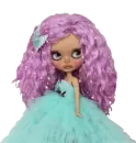 sparkling purple hair
