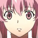 pink anime girl blink
