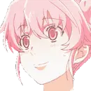 pink anime girl smile