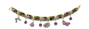 amethyst charm bracelet