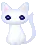 white cat moving its tail