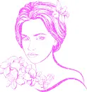girl with flowers