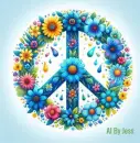 Peace Symbol with Flowers