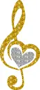 treble clef and a heart