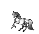 grayscale horse