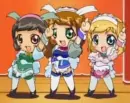 3 anime girls dancing
