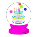 Happy Birthday snow globe