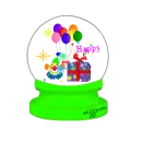 Happy Birthday snow globe