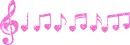 heart shaped musical notes