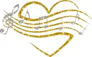heart and musical notes