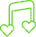 heart shaped musical note