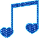 heart shaped musical note