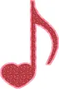 heart shaped musical note