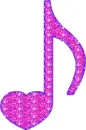heart shaped musical note