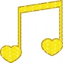 heart shaped musical note