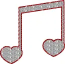 heart shaped musical note