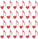 heart shaped musical notes