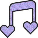heart shaped musical note