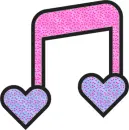 heart shaped musical note