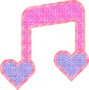 heart shaped musical note