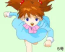 little girl running