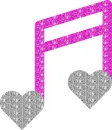 heart shaped musical note