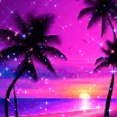 tropical beach sunset