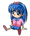sitting anime girl