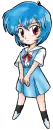 blue anime girl blink