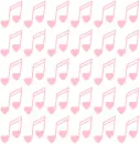 heart shaped musical notes