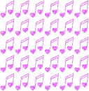 heart shaped musical notes