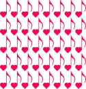 heart shaped musical notes