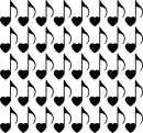 heart shaped musical notes