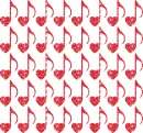 heart shaped musical notes