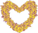 a heart made of roses 