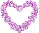 a heart made of roses