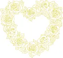 a heart made of roses 