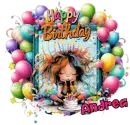 Andrea - Happy Birthday Spunky Girl Cake Candle