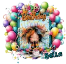 Bella - Happy Birthday Spunky Girl Cake Candle