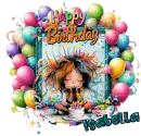 Isabella - Happy Birthday Spunky Girl Cake Candle