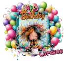 Loraine - Happy Birthday Spunky Girl Cake Candle