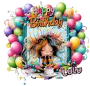 Lulu - Happy Birthday Spunky Girl Cake Candle