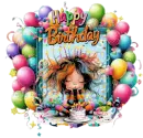 Happy Birthday To You Spunky Girl Cake Candle