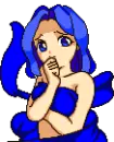 worried blue girl