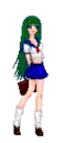 school girl with long hair