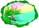 lake view with birds