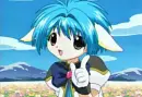 cute blue hair girl