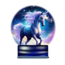 unicorn snow globe