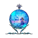 mermaid and dolphin snow globe