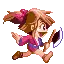 tiny girl running